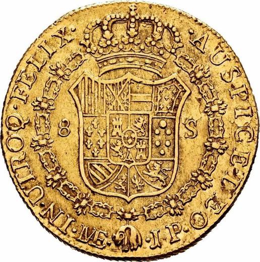 Rewers monety - 8 escudo 1814 JP - cena złotej monety - Peru, Ferdynand VII