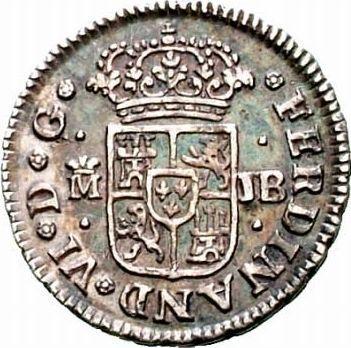 Anverso Medio real 1747 M JB - valor de la moneda de plata - España, Fernando VI