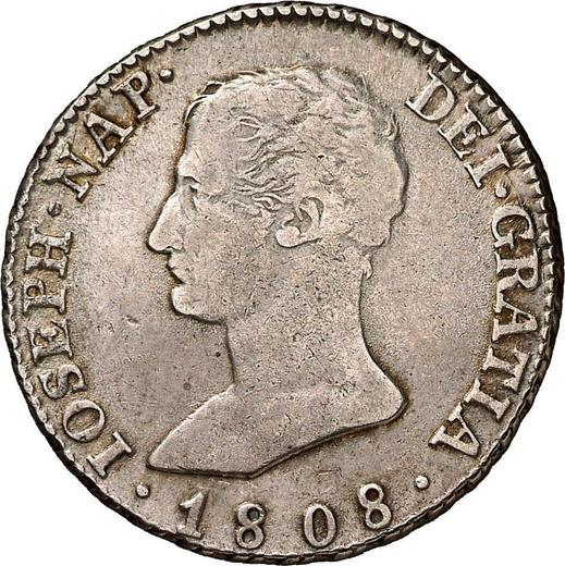 Avers 4 Reales 1808 M AI - Silbermünze Wert - Spanien, Joseph Bonaparte