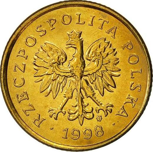 Аверс монеты - 5 грошей 1998 года MW - цена  монеты - Польша, III Республика после деноминации
