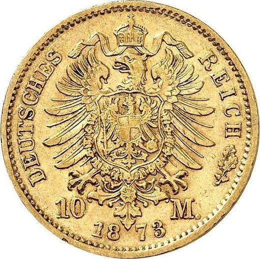 Reverso 10 marcos 1873 G "Baden" - valor de la moneda de oro - Alemania, Imperio alemán
