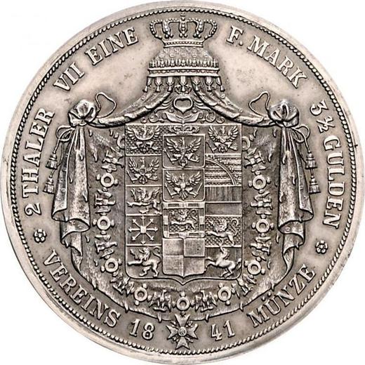 Reverso 2 táleros 1841 A - valor de la moneda de plata - Prusia, Federico Guillermo III