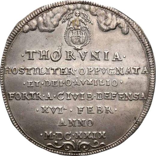 Реверс монеты - Талер 1629 года "Осада Торуня" - цена серебряной монеты - Польша, Сигизмунд III Ваза