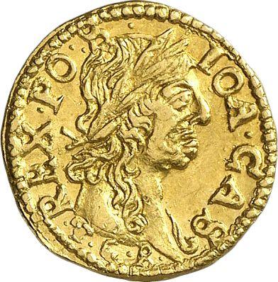 Anverso Medio ducado 1665 TLB "Lituania" - valor de la moneda de oro - Polonia, Juan II Casimiro