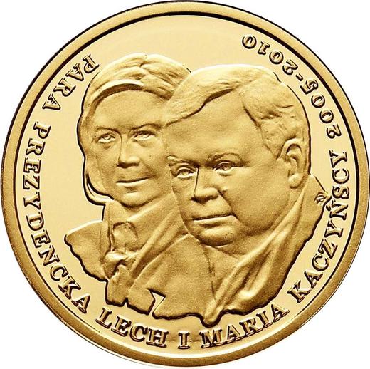 Reverso 100 eslotis 2011 MW AWB "En memoria de las víctimas de la catástrofe aérea de Smolensk" - valor de la moneda de oro - Polonia, República moderna