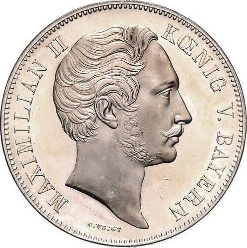 Anverso 2 táleros 1848 "Constitución Nueva" - valor de la moneda de plata - Baviera, Maximilian II