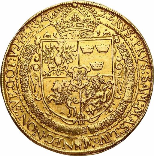 Реверс монеты - 10 дукатов (Португал) 1622 года "Литва" - цена золотой монеты - Польша, Сигизмунд III Ваза