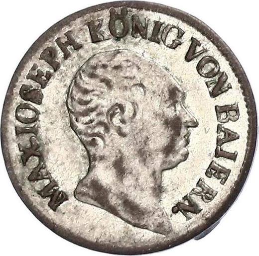 Аверс монеты - 1 крейцер 1813 года - цена серебряной монеты - Бавария, Максимилиан I