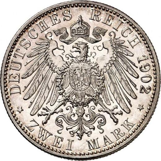 Reverse 2 Mark 1902 G "Baden" - Silver Coin Value - Germany, German Empire