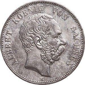 Anverso 5 marcos 1901 E "Sajonia" - valor de la moneda de plata - Alemania, Imperio alemán