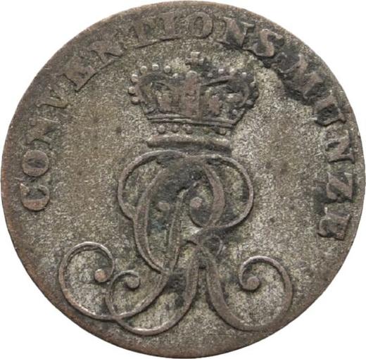 Аверс монеты - Мариенгрош 1816 года H - цена серебряной монеты - Ганновер, Георг III