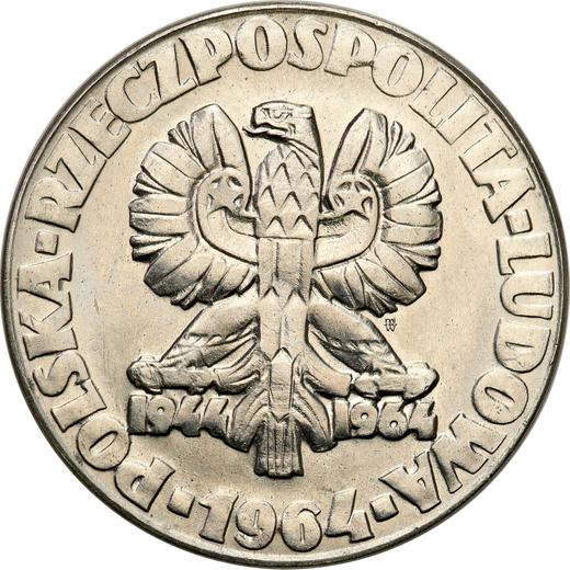 Аверс монеты - Пробные 20 злотых 1964 года MW "Серп и шпатель" Никель - цена  монеты - Польша, Народная Республика