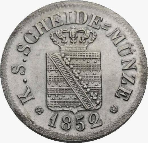 Аверс монеты - 1/2 нового гроша 1852 года F - цена серебряной монеты - Саксония, Фридрих Август II