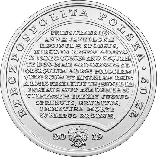 Аверс монеты - 50 злотых 2019 года "Стефан Баторий" - цена серебряной монеты - Польша, III Республика после деноминации