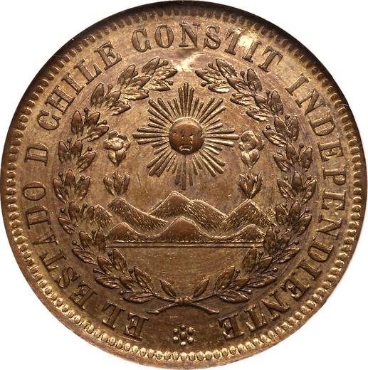 Реверс монеты - Пробные 8 эскудо ND (1835) года Медь Латунь - цена  монеты - Чили, Республика