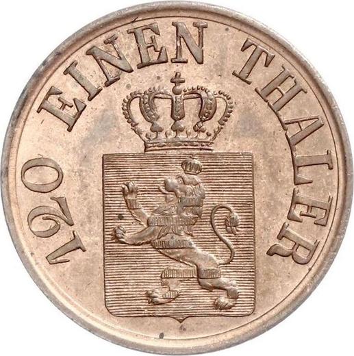 Avers 3 Heller 1865 - Münze Wert - Hessen-Kassel, Friedrich Wilhelm I