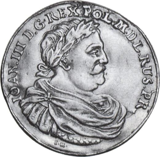 Anverso Donación 3 ducados Sin fecha (1674-1696) IH "Gdańsk" - valor de la moneda de oro - Polonia, Juan III Sobieski