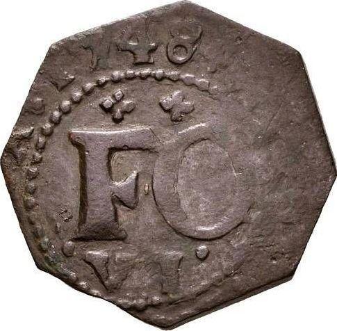 Awers monety - 1 maravedi 1748 PA - cena  monety - Hiszpania, Ferdynand VI