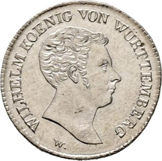 Avers 20 Kreuzer 1818 W - Silbermünze Wert - Württemberg, Wilhelm I