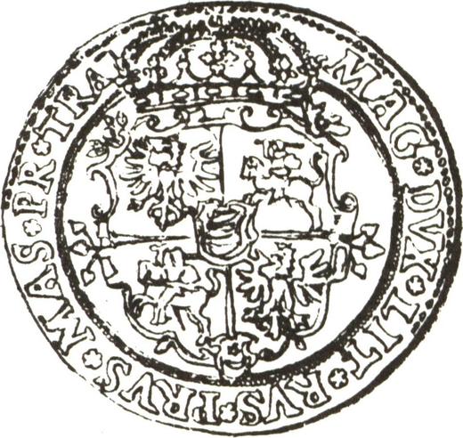 Реверс монеты - Талер 1580 года "Литва" - цена серебряной монеты - Польша, Стефан Баторий