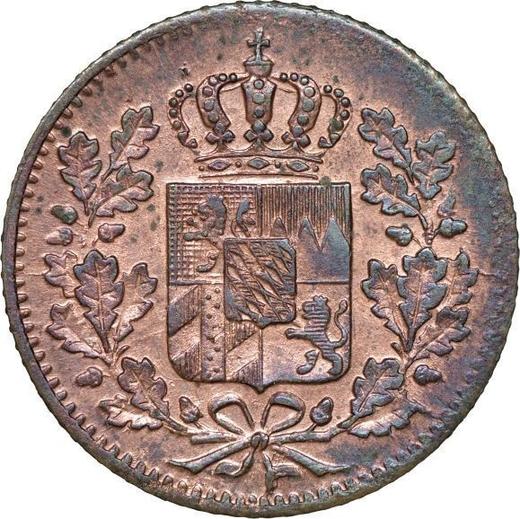 Аверс монеты - 1 пфенниг 1844 года - цена  монеты - Бавария, Людвиг I