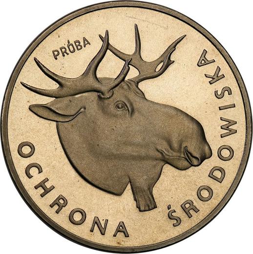 Реверс монеты - Пробные 100 злотых 1978 года MW "Голова Лося" Никель - цена  монеты - Польша, Народная Республика