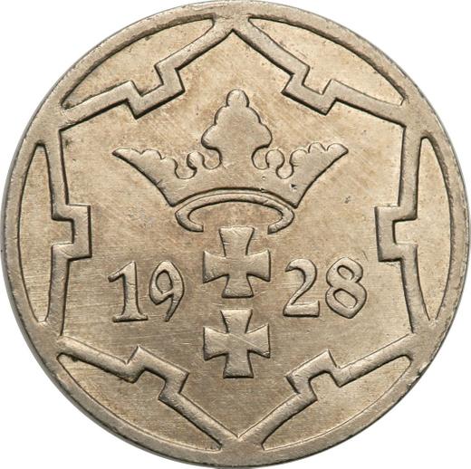 Awers monety - 5 fenigów 1928 - cena  monety - Polska, Wolne Miasto Gdańsk