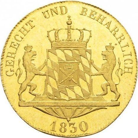Rewers monety - Dukat 1830 "Typ 1826-1835" - cena złotej monety - Bawaria, Ludwik I