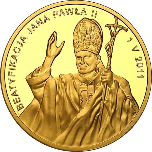 Reverso 1000 eslotis 2011 MW ET "Beatificación de Juan Pablo II" - valor de la moneda de oro - Polonia, República moderna