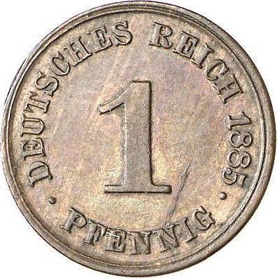Anverso 1 Pfennig 1885 J "Tipo 1873-1889" - valor de la moneda  - Alemania, Imperio alemán