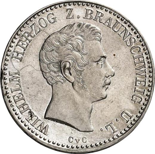 Awers monety - Talar 1837 CvC - cena srebrnej monety - Brunszwik-Wolfenbüttel, Wilhelm