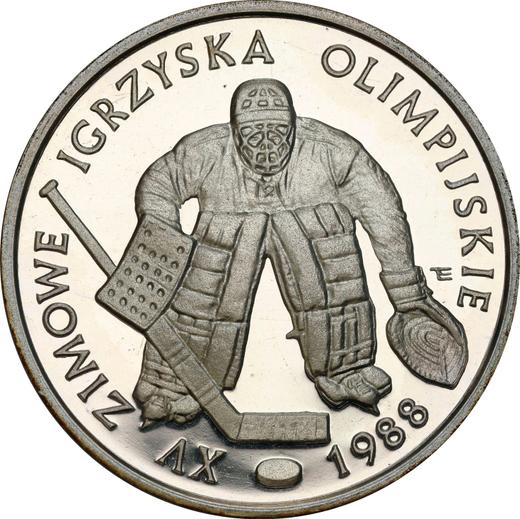 Rewers monety - 500 złotych 1987 MW ET "XV Zimowe Igrzyska Olimpijskie - Calgary 1988" Srebro - cena srebrnej monety - Polska, PRL