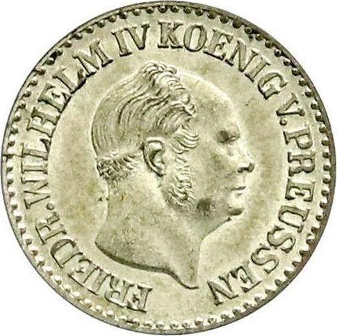 Аверс монеты - 1 серебряный грош 1857 года A - цена серебряной монеты - Пруссия, Фридрих Вильгельм IV