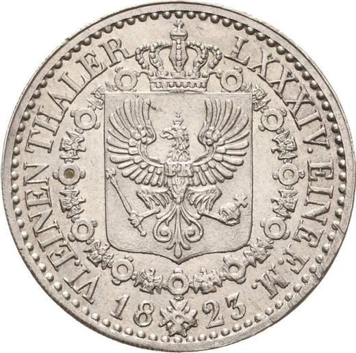 Reverso 1/6 tálero 1823 A - valor de la moneda de plata - Prusia, Federico Guillermo III