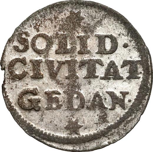 Реверс монеты - Шеляг 1657 года "Гданьск" - цена серебряной монеты - Польша, Ян II Казимир