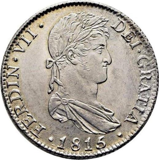 Аверс монеты - 4 реала 1815 года M GJ - цена серебряной монеты - Испания, Фердинанд VII