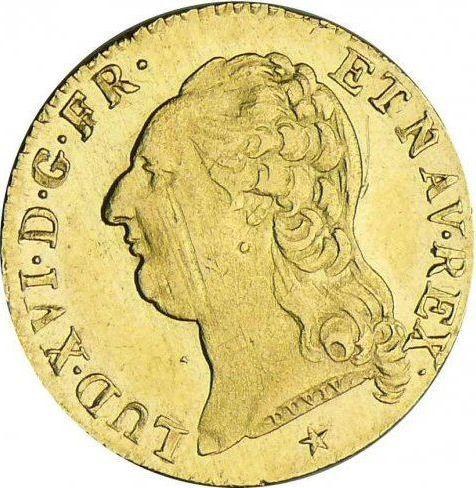 Аверс монеты - Луидор 1789 года W Лилль - цена золотой монеты - Франция, Людовик XVI