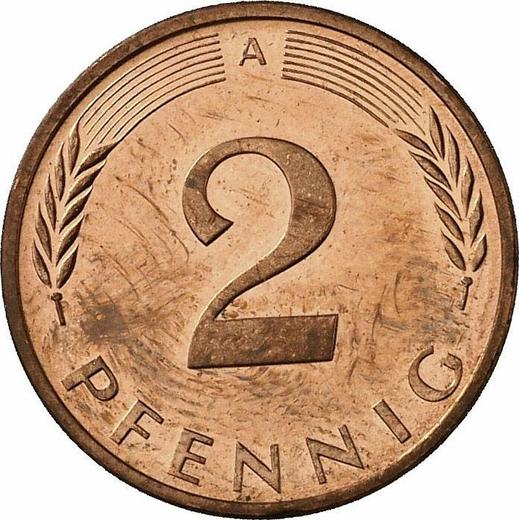 Аверс монеты - 2 пфеннига 1996 года A - цена  монеты - Германия, ФРГ