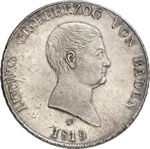 Anverso Tálero 1819 WD - valor de la moneda de plata - Baden, Luis I