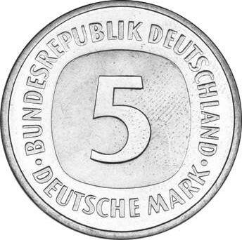 Аверс монеты - 5 марок 1979 года F - цена  монеты - Германия, ФРГ