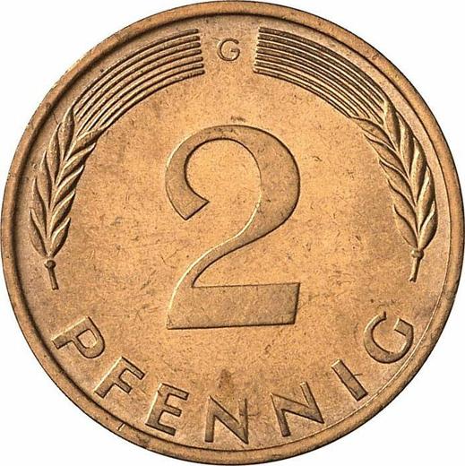 Awers monety - 2 fenigi 1974 G - cena  monety - Niemcy, RFN
