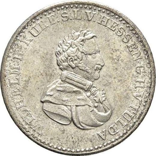 Аверс монеты - 1/6 талера 1827 года - цена серебряной монеты - Гессен-Кассель, Вильгельм II
