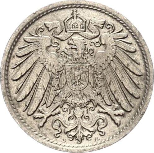 Rewers monety - 10 fenigów 1913 D "Typ 1890-1916" - cena  monety - Niemcy, Cesarstwo Niemieckie