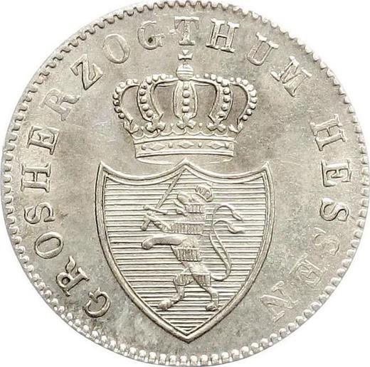 Awers monety - 3 krajcary 1841 - cena srebrnej monety - Hesja-Darmstadt, Ludwik II