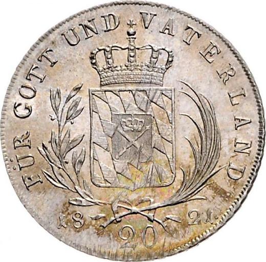 Reverso 20 Kreuzers 1821 - valor de la moneda de plata - Baviera, Maximilian I