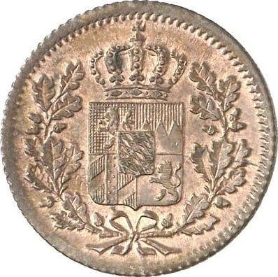 Аверс монеты - 1 пфенниг 1855 года - цена  монеты - Бавария, Максимилиан II