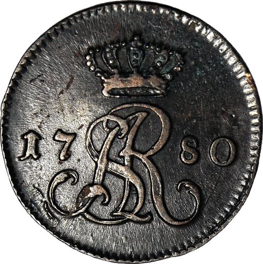 Аверс монеты - Полугрош (1/2 гроша) 1780 года EB - цена  монеты - Польша, Станислав II Август