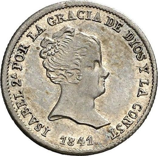 Аверс монеты - 1 реал 1841 года M CL - цена серебряной монеты - Испания, Изабелла II
