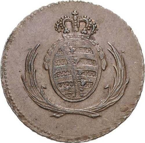 Аверс монеты - 1 пфенниг 1815 года S - цена  монеты - Саксония-Альбертина, Фридрих Август I
