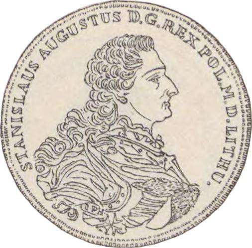 Аверс монеты - Пробный Талер 1766 года FS IPH Узкий портрет - цена серебряной монеты - Польша, Станислав II Август